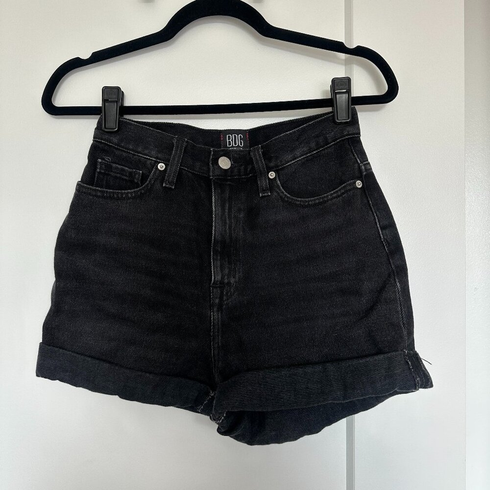 BDG Urban Outfitters Mom High-Rise Black Denim Jeans Size: 25
